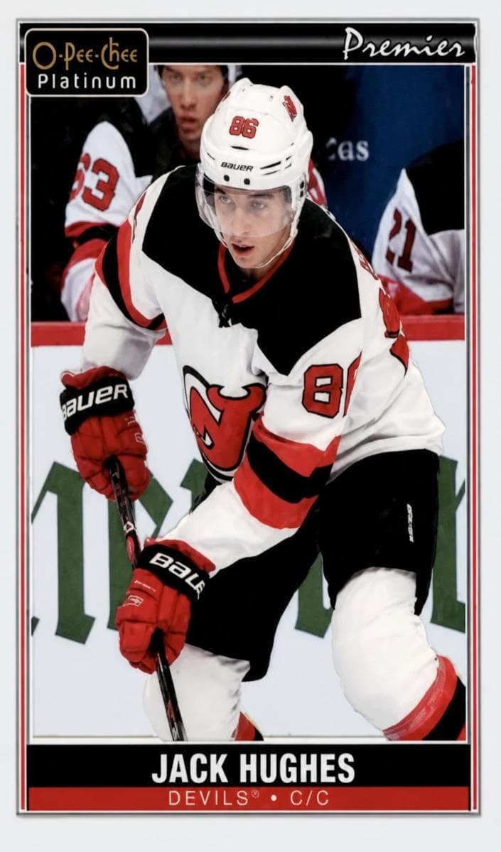Jack Hughes 2020 topps O-Pee-Chee Platinum