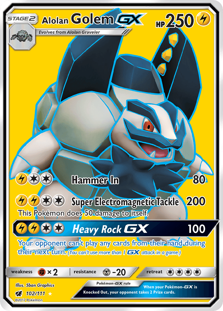 Alolan Golem GX 2017 Pokemon
