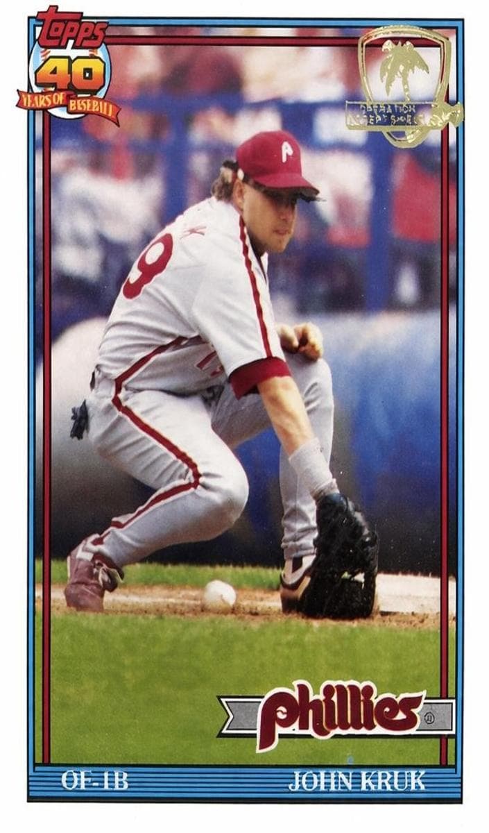 John Kruk 1991 topps Topps