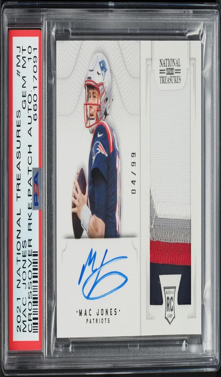 Mac Jones 2021 panini Panini National Treasures