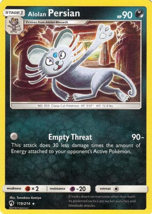 Alolan Persian trading card