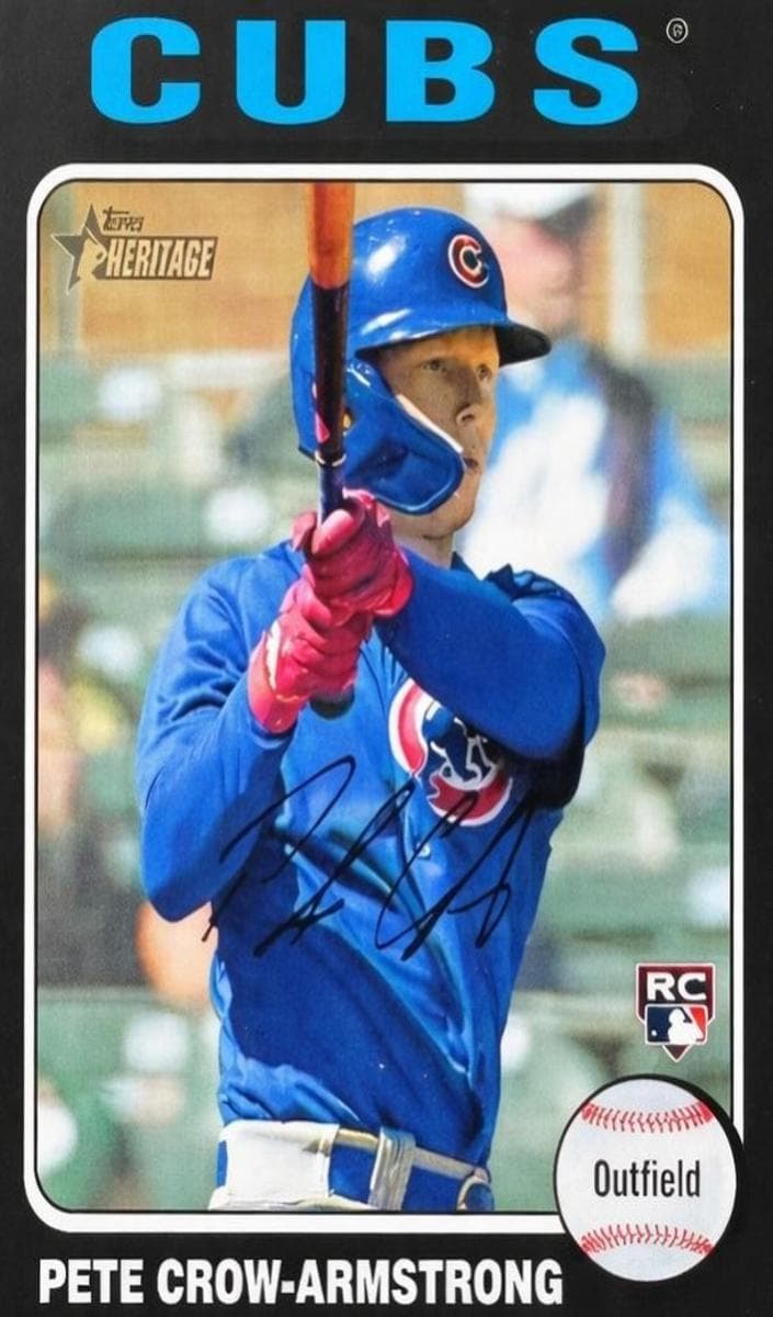 Pete Crow-Armstrong 2024 topps Topps Heritage example 1