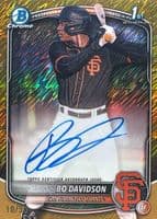 Bo Davidson 2025 bowman Bowman Chrome Prospect Auto (1st)