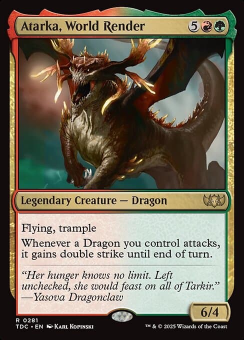 Atarka, World Render 2025 Magic: The Gathering Tarkir: Dragonstorm Commander