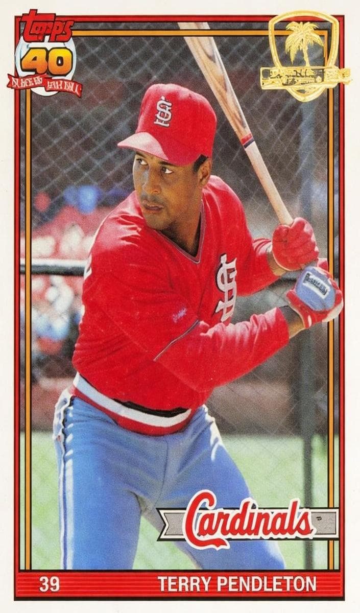 Terry Pendleton 1991 topps O-Pee-Chee
