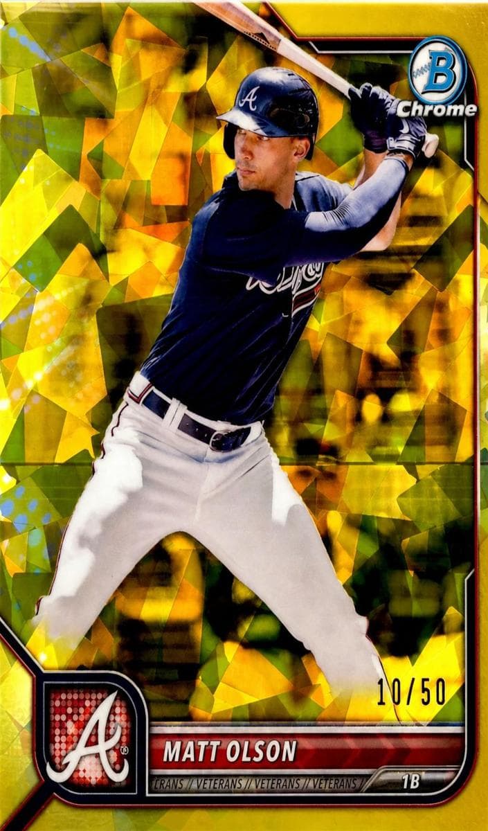 Matt Olson 2022 bowman Bowman Chrome Sapphire Edition