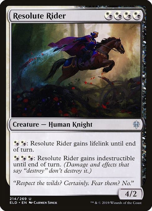 Resolute Rider 2019 Magic: The Gathering Throne of Eldraine