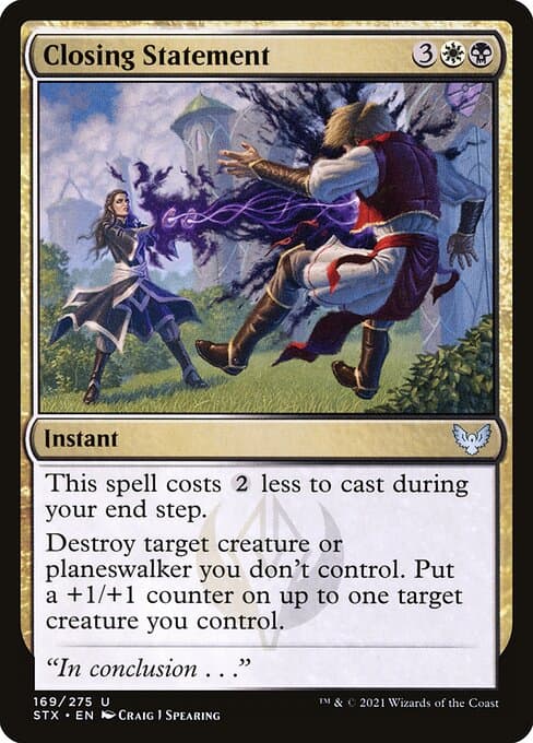 Closing Statement 2021 Magic: The Gathering Strixhaven School of Mages