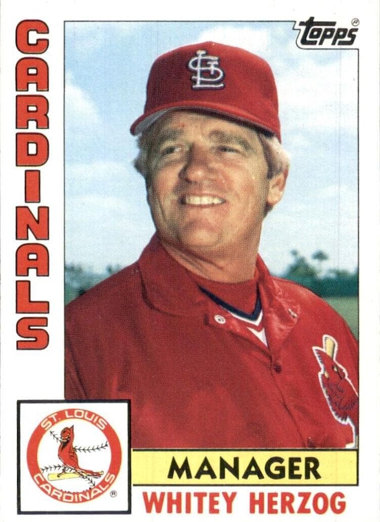 Whitey Herzog trading card