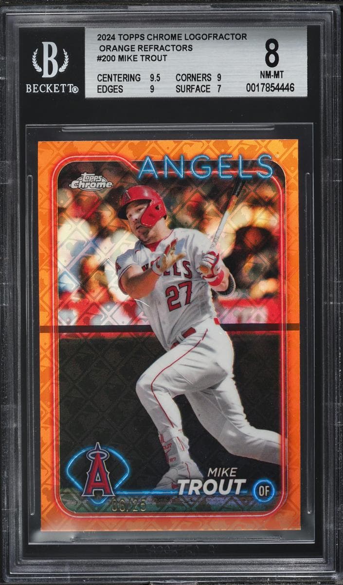 Mike Trout 2024 topps Topps Chrome Logofractor Edition
