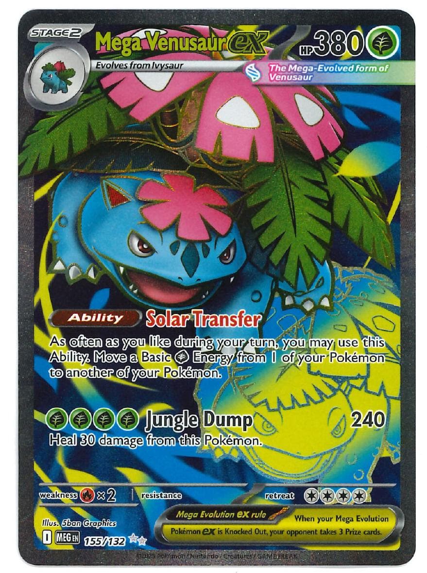 Mega Venusaur ex trading card