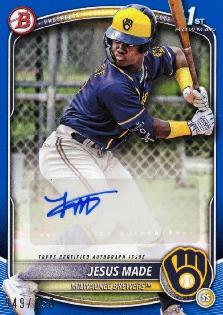 Jesus Made 2025 Bowman auto card