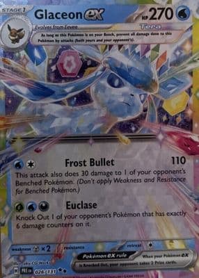 Glaceon EX trading card