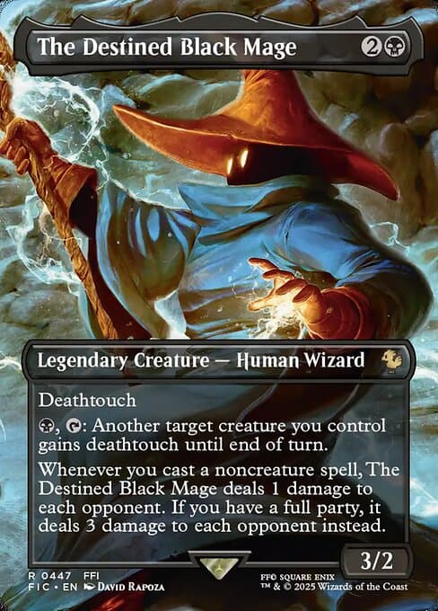 The Destined Black Mage 2025 Magic: The Gathering Final Fantasy Commander Borderless