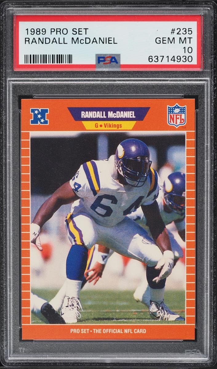 Randall McDaniel 1989 unknown Pro Set