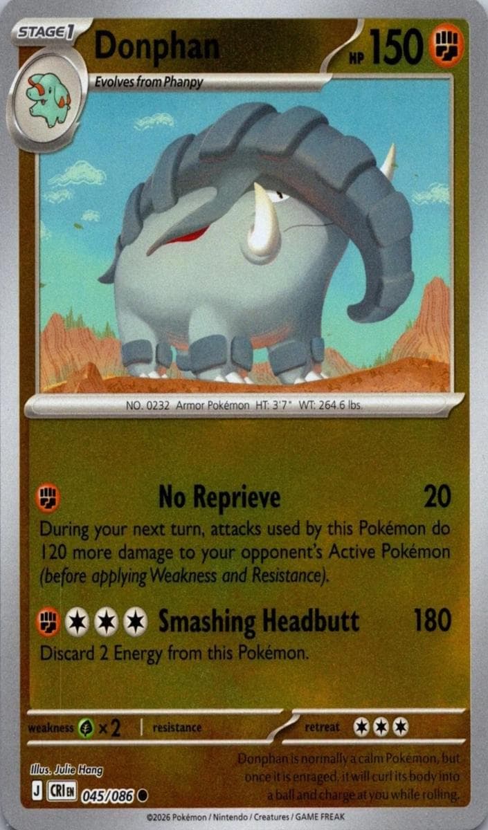 Donphan trading card