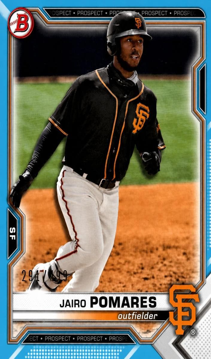 Jairo Pomares 2021 bowman Bowman Draft