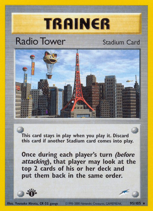 Radio Tower 2002 Pokemon Neo Destiny 1st Edition