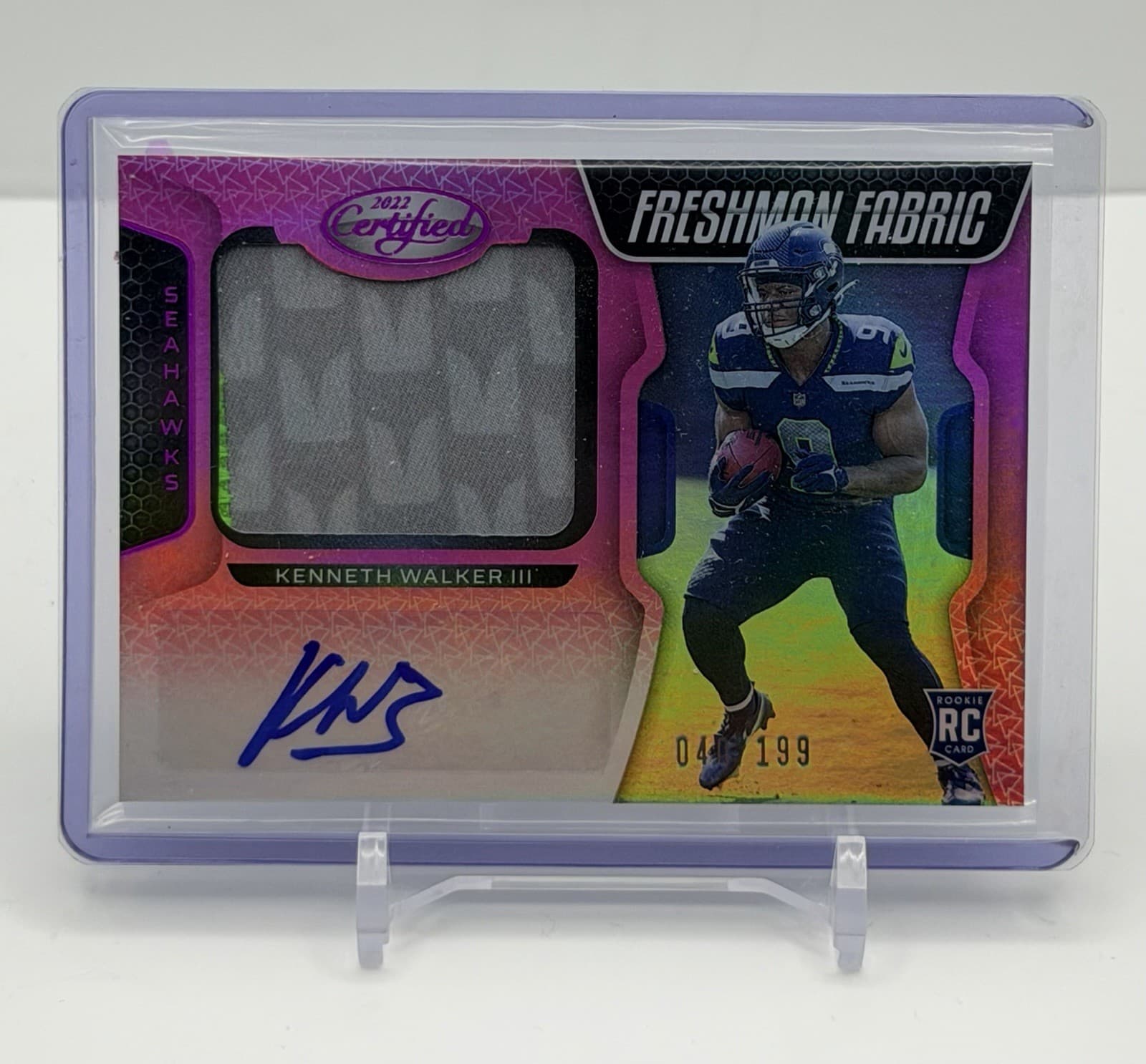 Certified Kenneth Walker 2022 Panini 2022 Panini pink