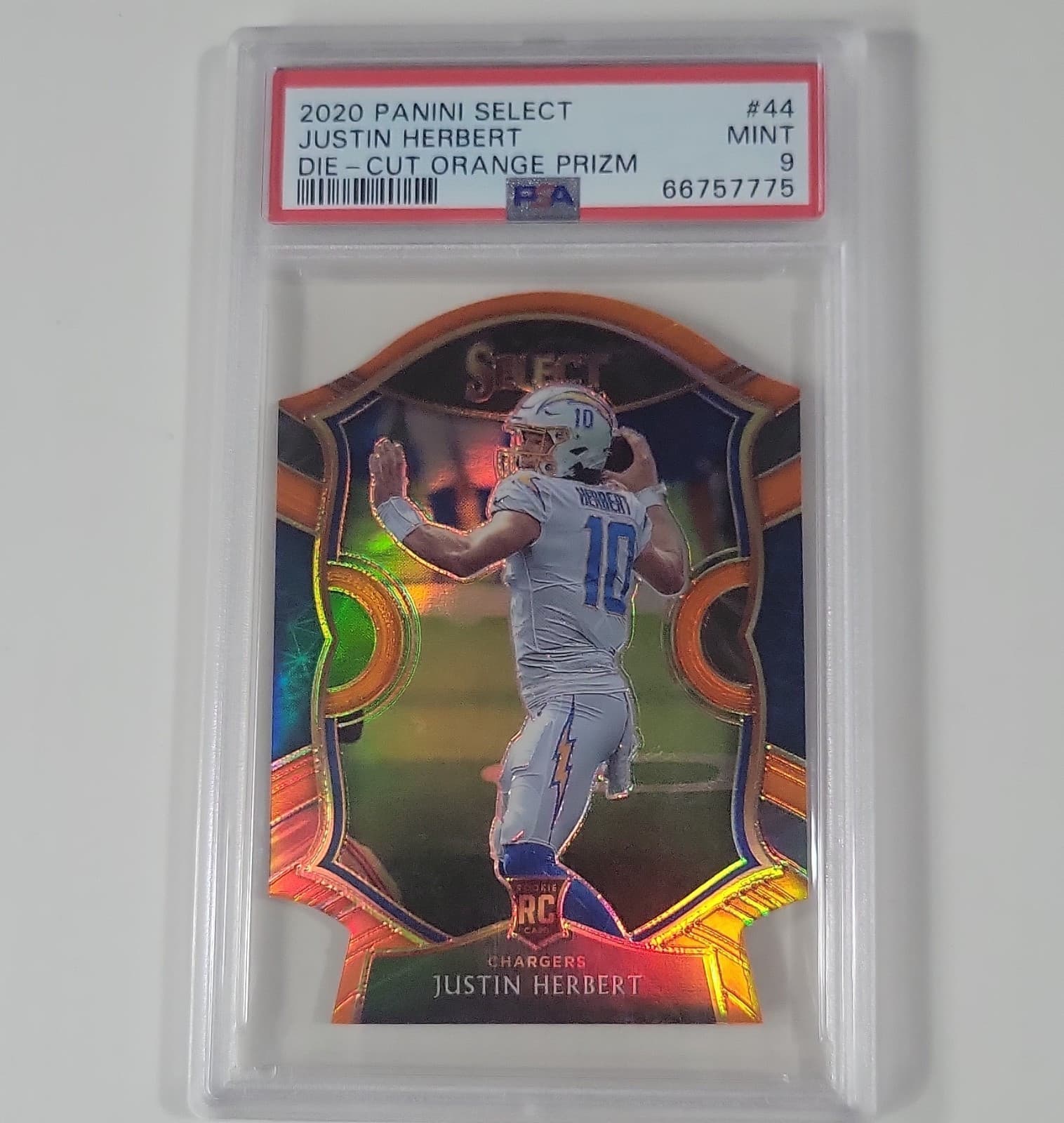 Justin Herbert Orange 2020 Panini Select 2020 Panini Select