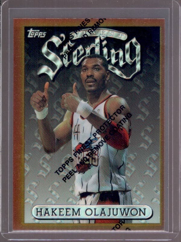 HAKEEM OLAJUWON -97 w/ Coating 1996 Topps Finest 1996 Topps Finest refractor