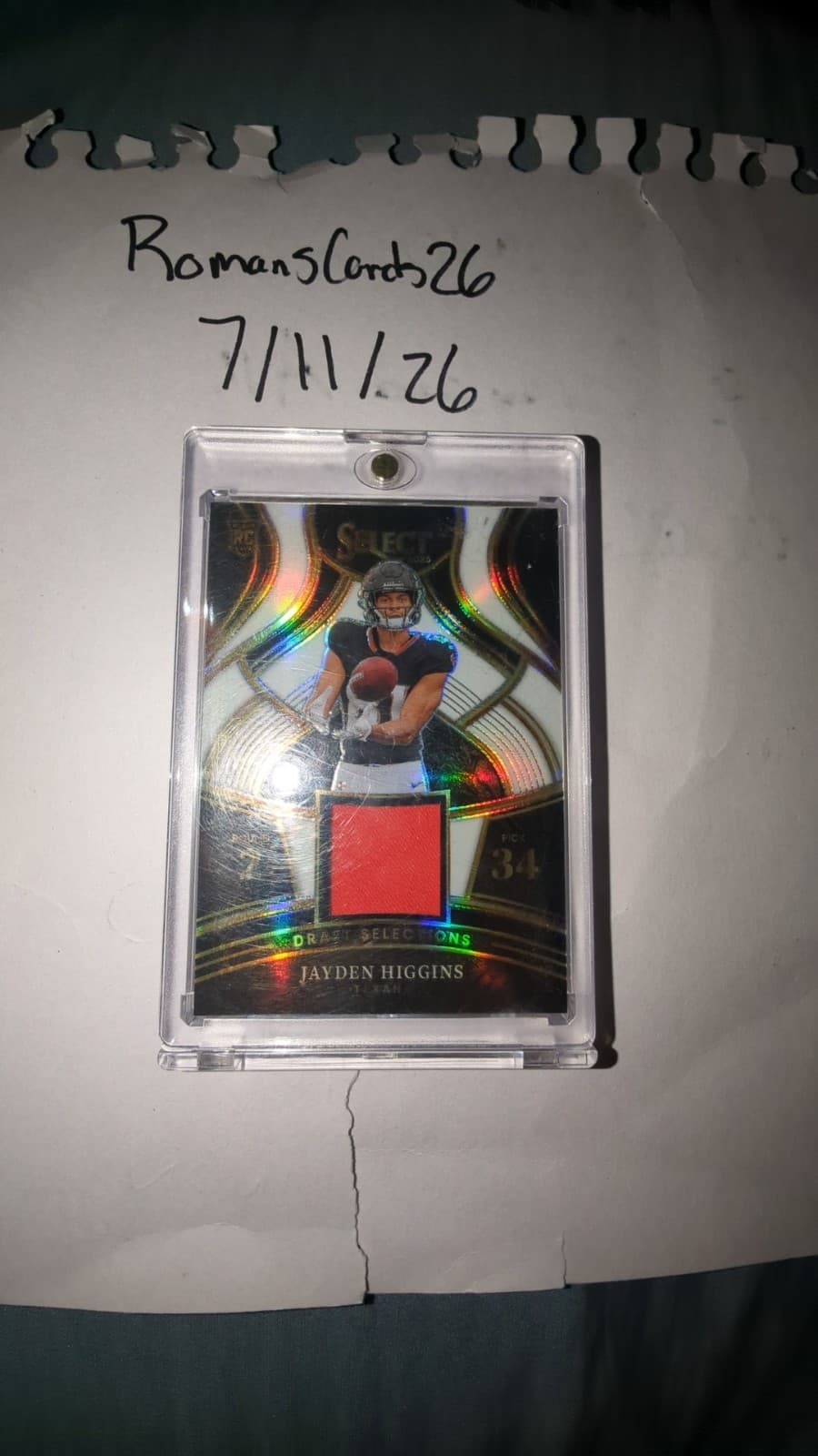 Draft Selections Memorabilia 2025 Panini Select 2025 Panini Select
