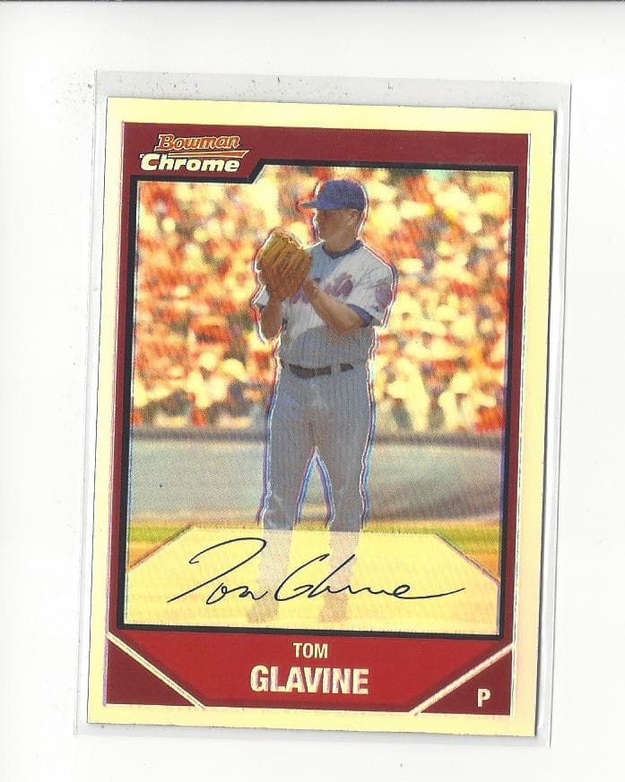 Tom Glavine Mets 2007 Bowman Chrome 2007 Bowman Chrome refractor