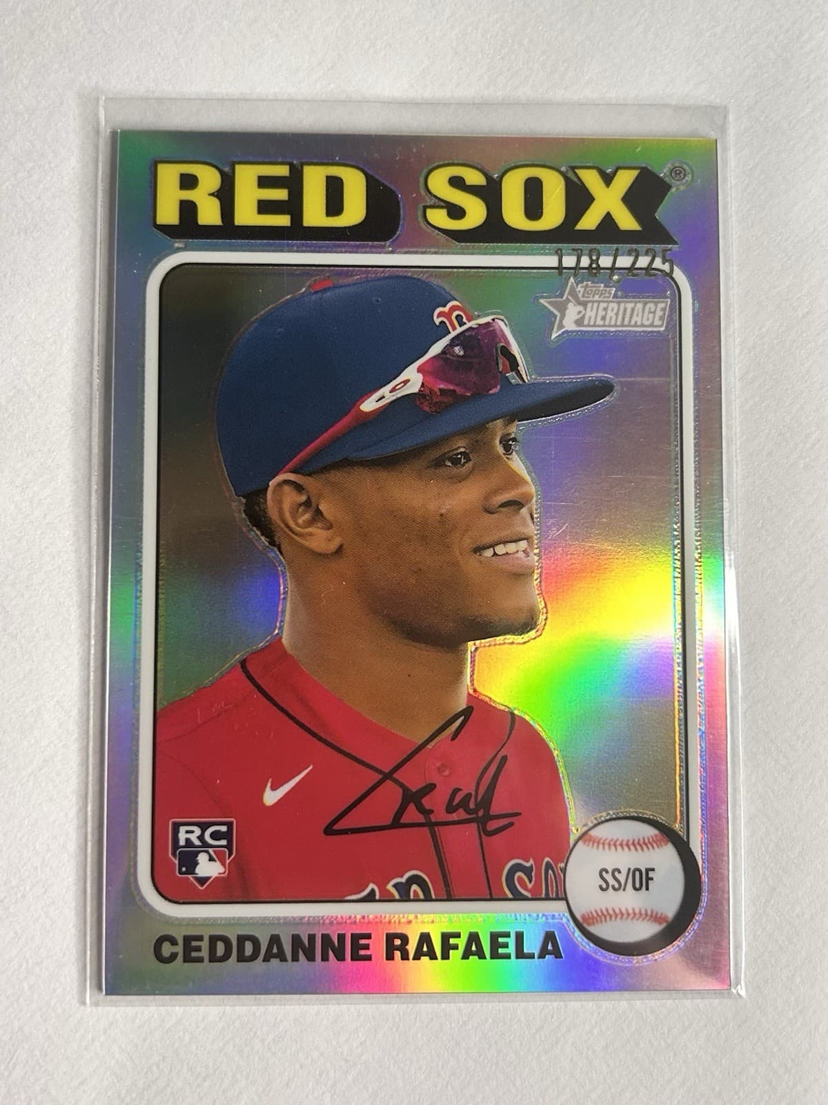 Ceddanne Rafaela 2024 topps Topps Heritage White Border
