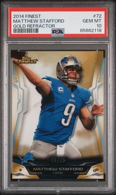 Matthew Stafford Gold 2014 Topps Finest 2014 Topps Finest gold-refractor