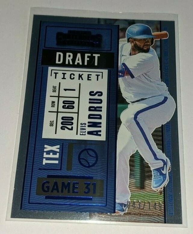 Baseball Elvis Andrus 2020 Panini Contenders 2020 Panini Contenders