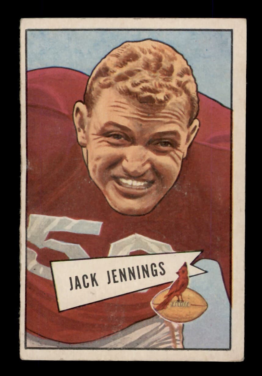 LARGE JACK JENNINGS CHICAGO CA 1952 Bowman