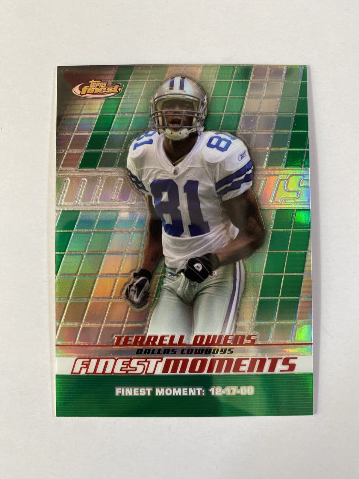 Moments Terrell Owens 2008 Topps Finest 2008 Topps Finest green