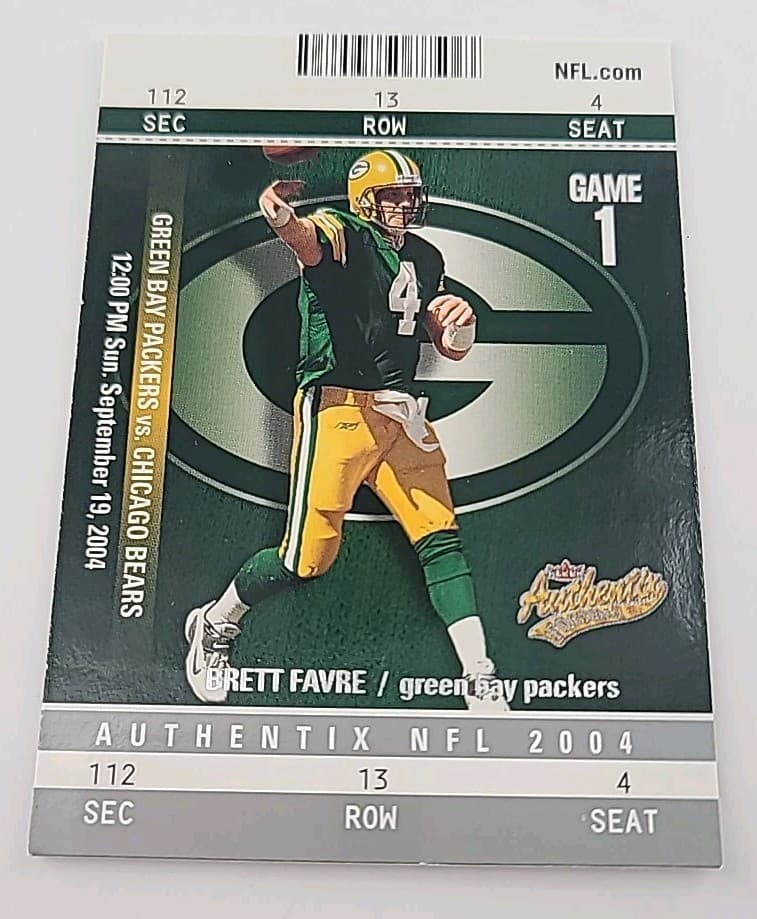 Brett Favre Authentix 2004 Fleer