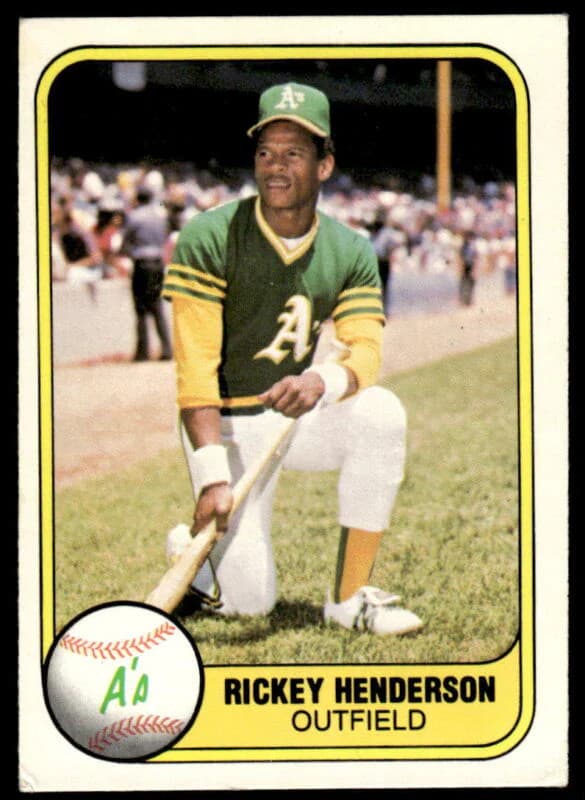 RICKEY HENDERSON 574 EXMT BASE 1981 Fleer 1981 Fleer