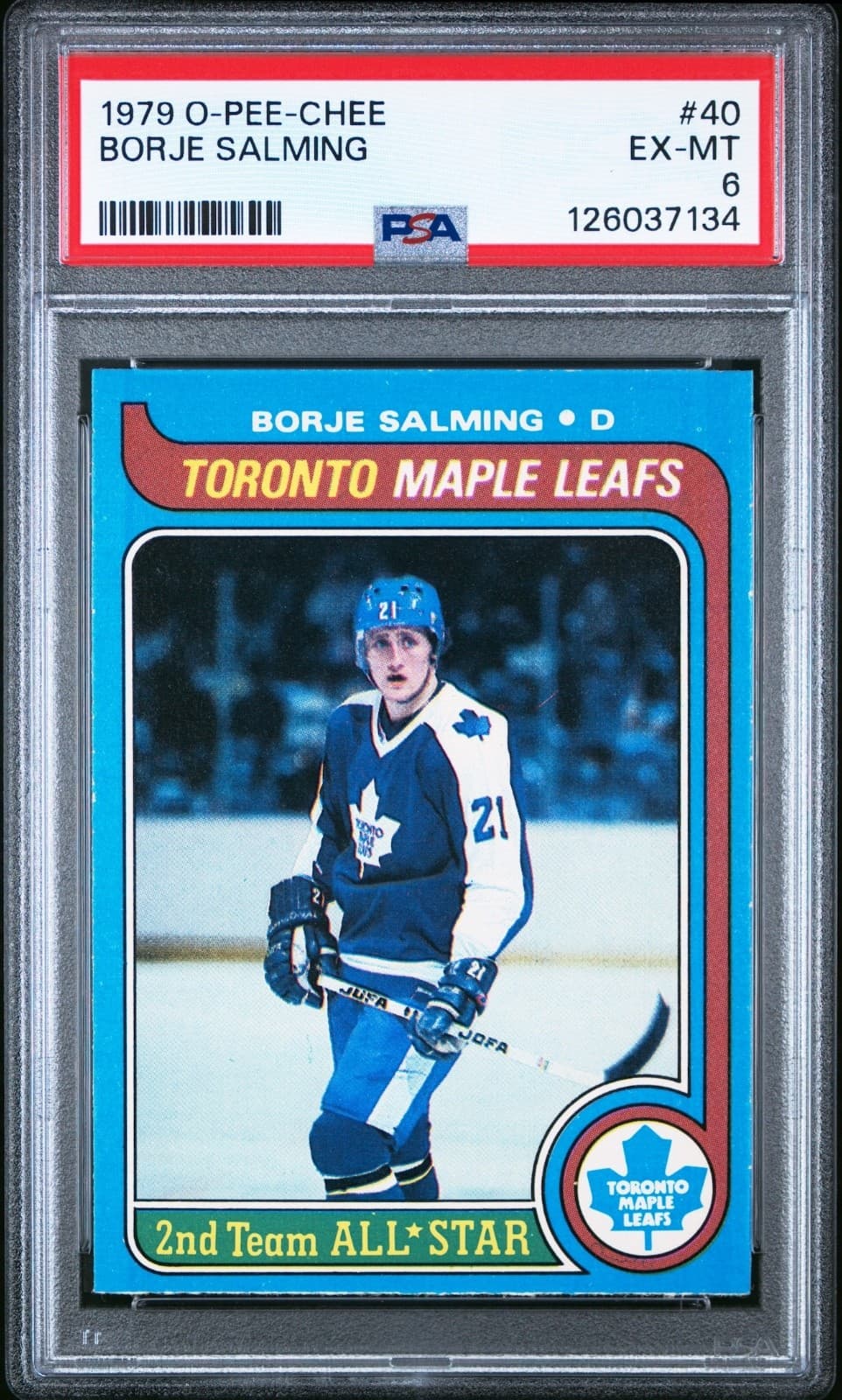 Borje Salming trading card