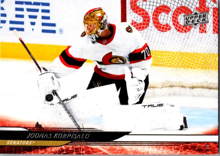 Joonas Korpisalo trading card