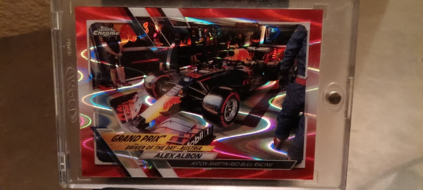 Alex Albon 2021 Topps Chrome 2021 Topps Chrome red-wave