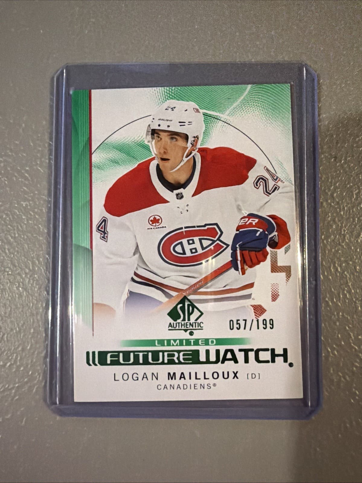 AUTHENTIC LOGAN MAILLOUX FUTUR 2024 Upper Deck SP