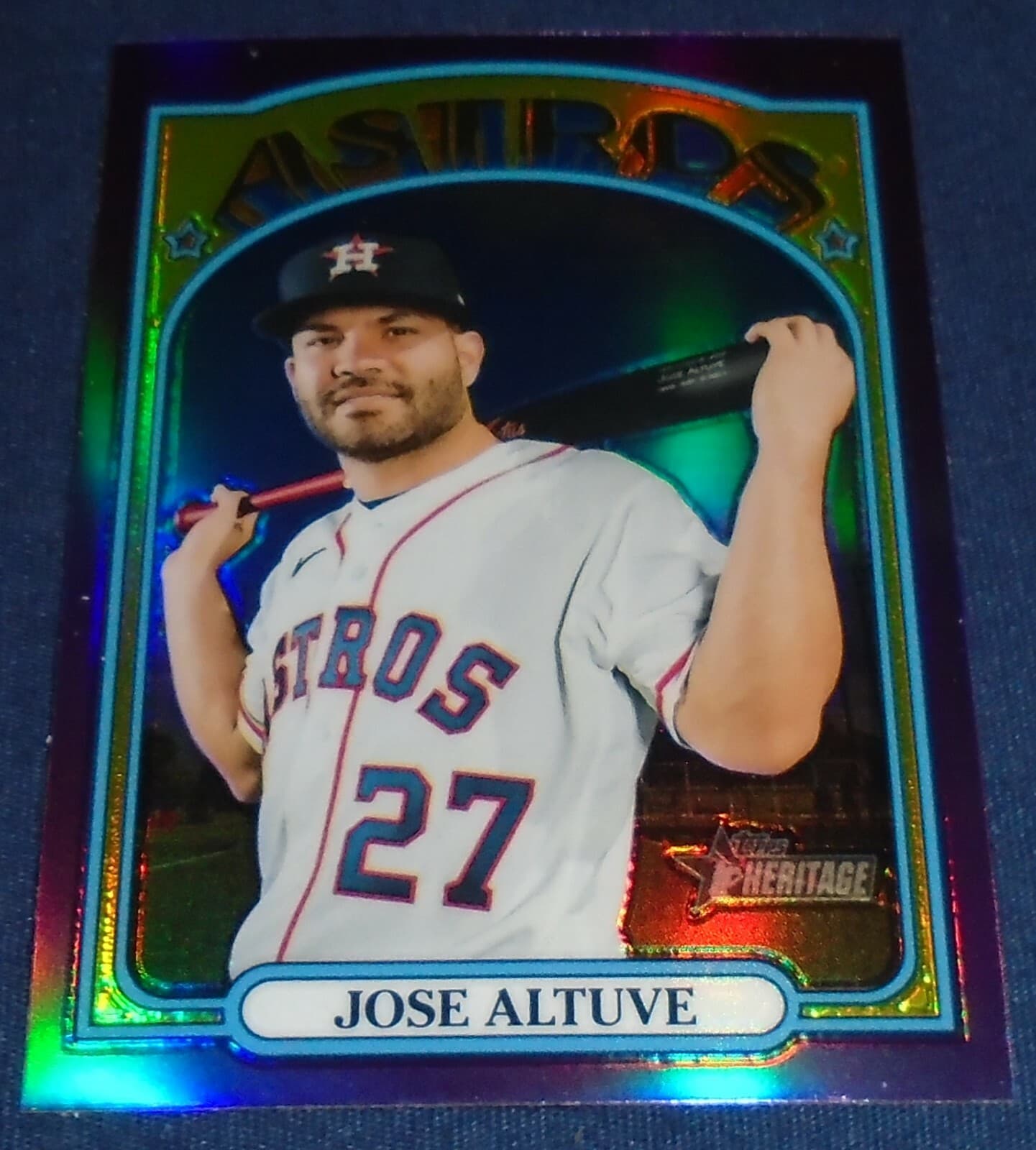 Jose Altuve Purple 2021 Topps Heritage