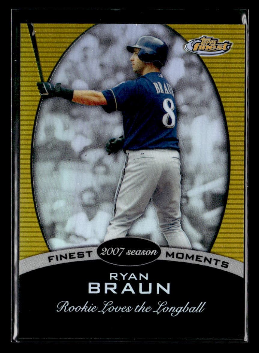 Ryan Braun 2008 Topps Finest 2008 Topps Finest gold-refractor