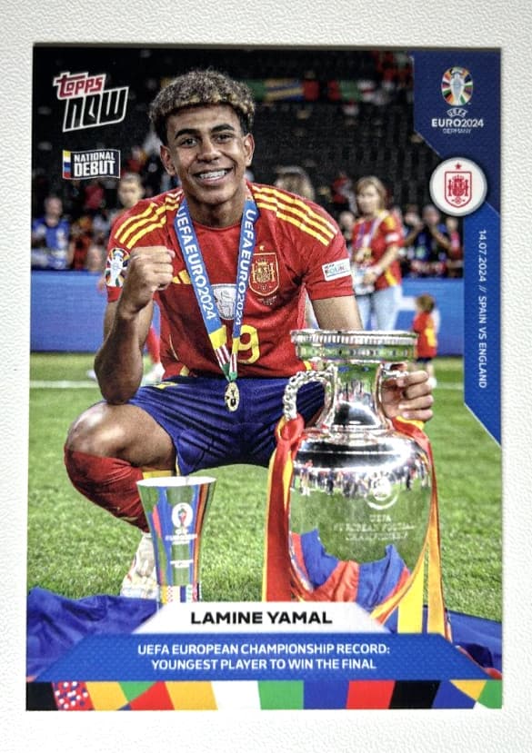 LAMINE YAMAL NOW UEFA EURO DEB 2024 Topps 2024 Topps