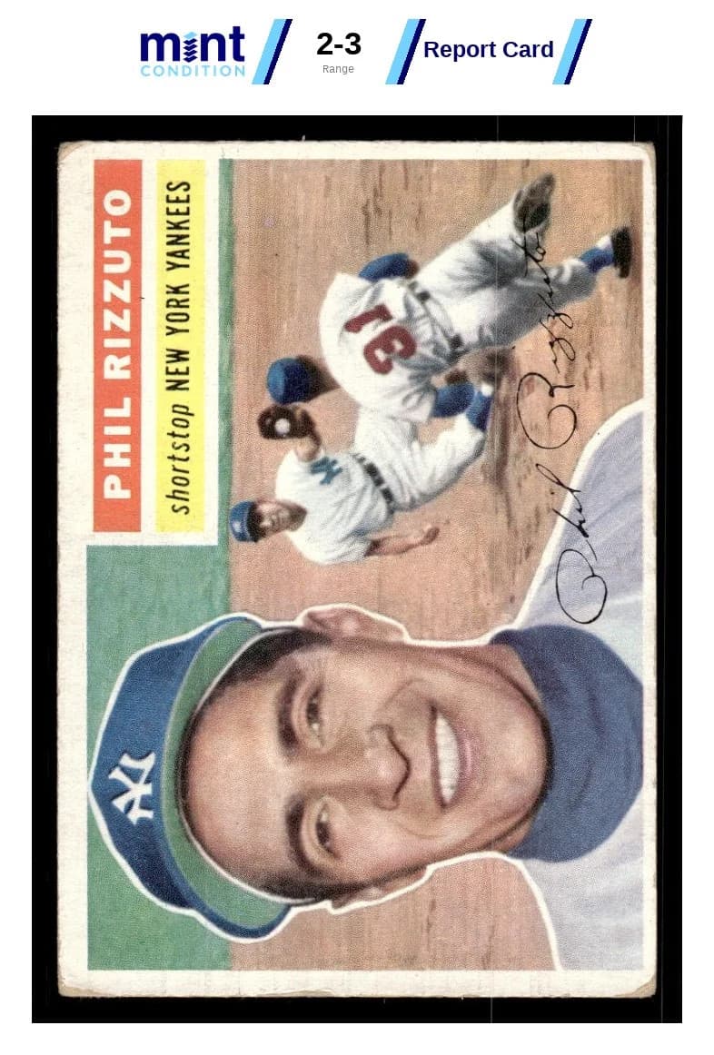 PHIL RIZZUTO 113b VG MCG 3 BAS 1956 Topps