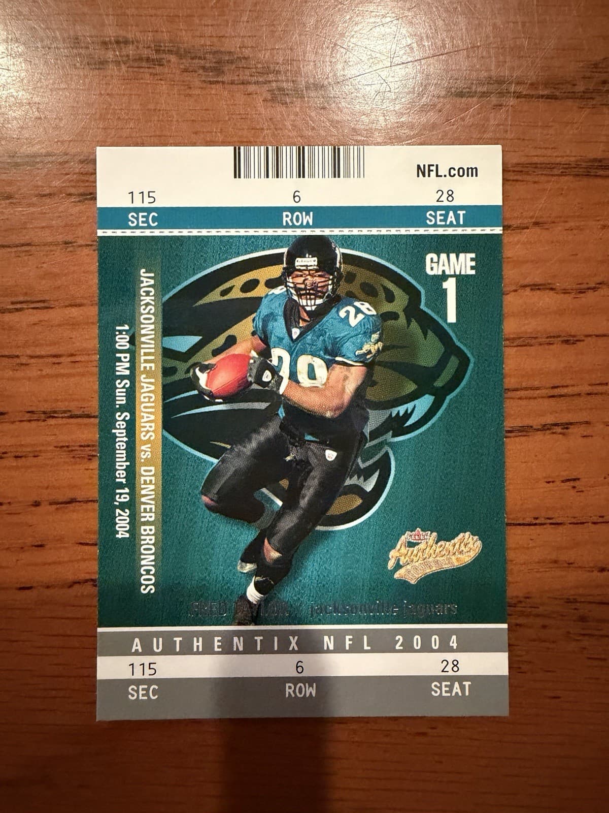 Authentix Fred Taylor #28