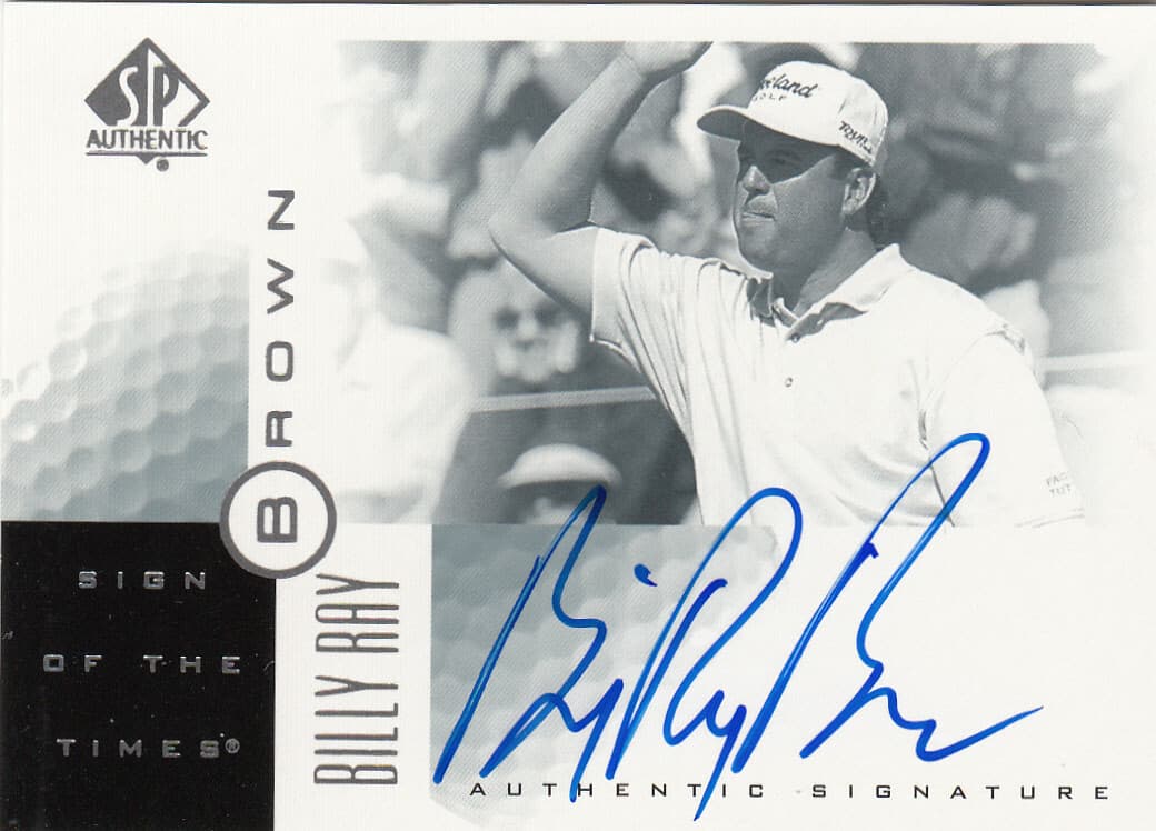 Authentic Golf Sign 2001 Upper Deck SP