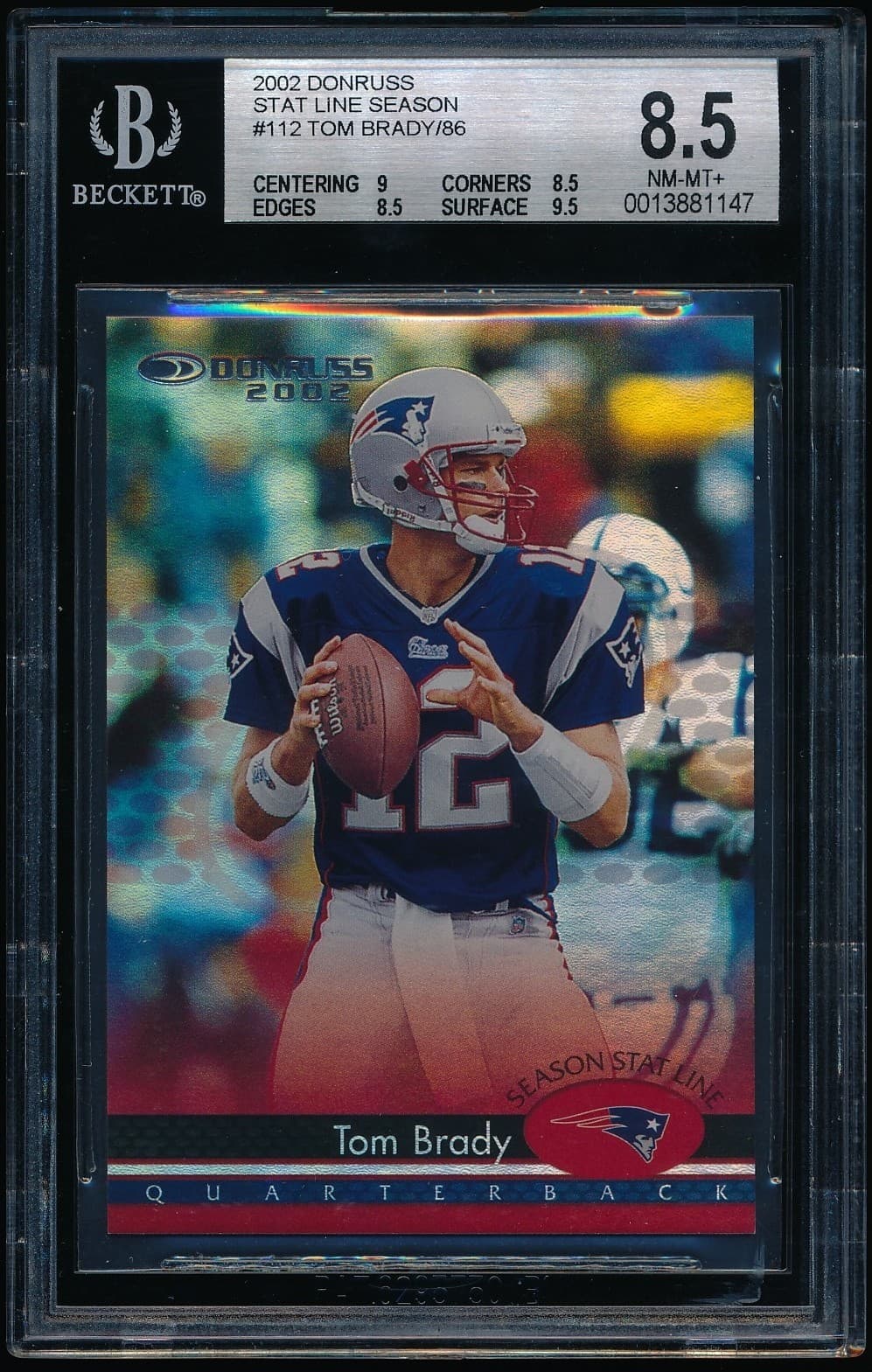 Tom Brady 2002 panini