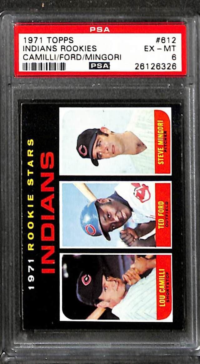 Indians 1971 Rookie Stars (Lou Camilli / Ted Ford / Steve Mingori) #612