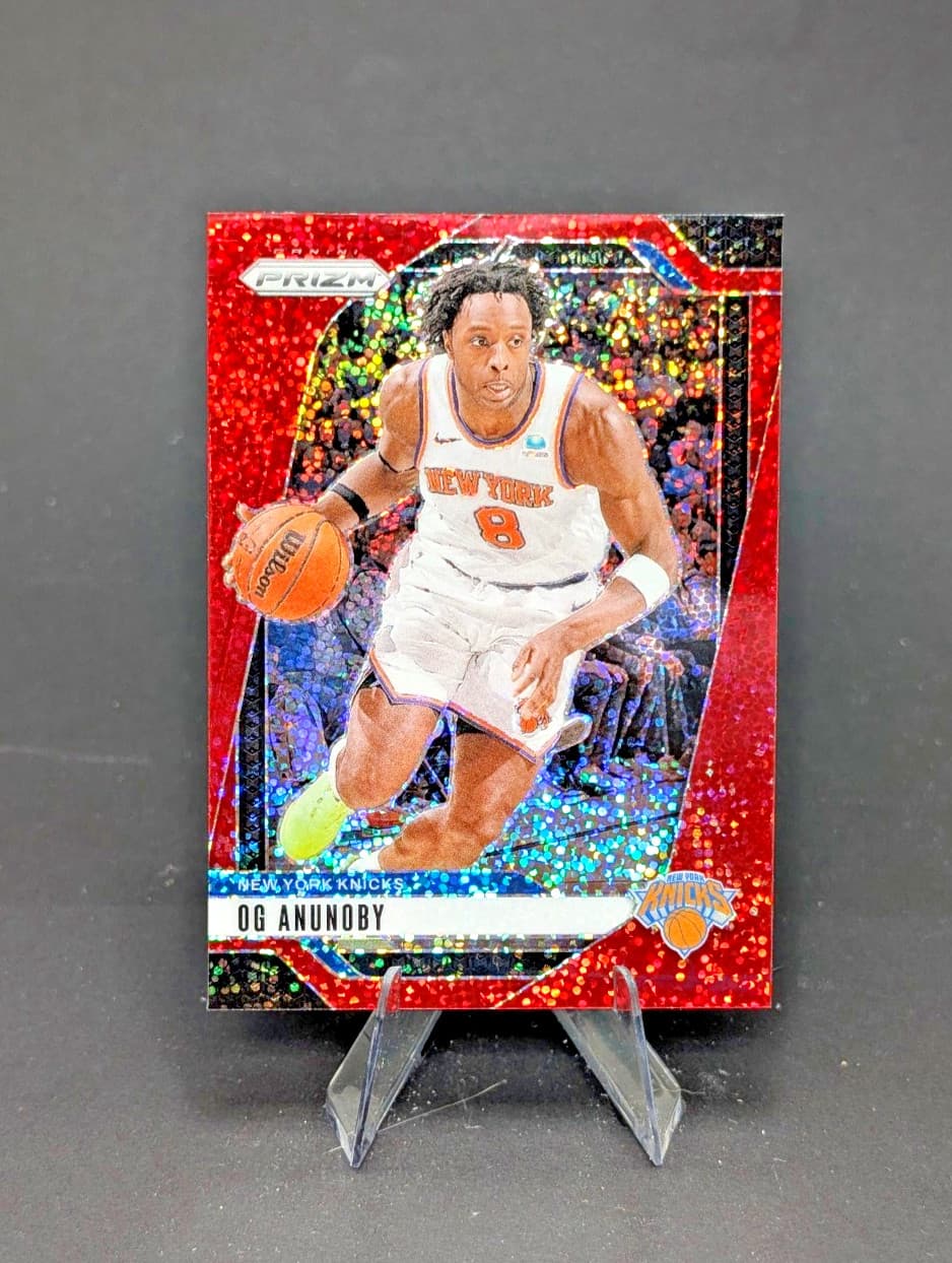 Anunoby Red Glitter 2024 Panini Prizm 2024 Panini Prizm