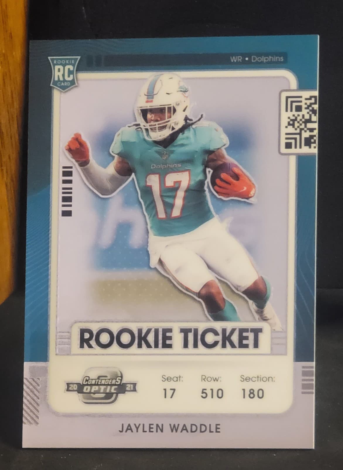Ticket Jaylen Waddle 2021 Panini Contenders 2021 Panini Contenders red example 1