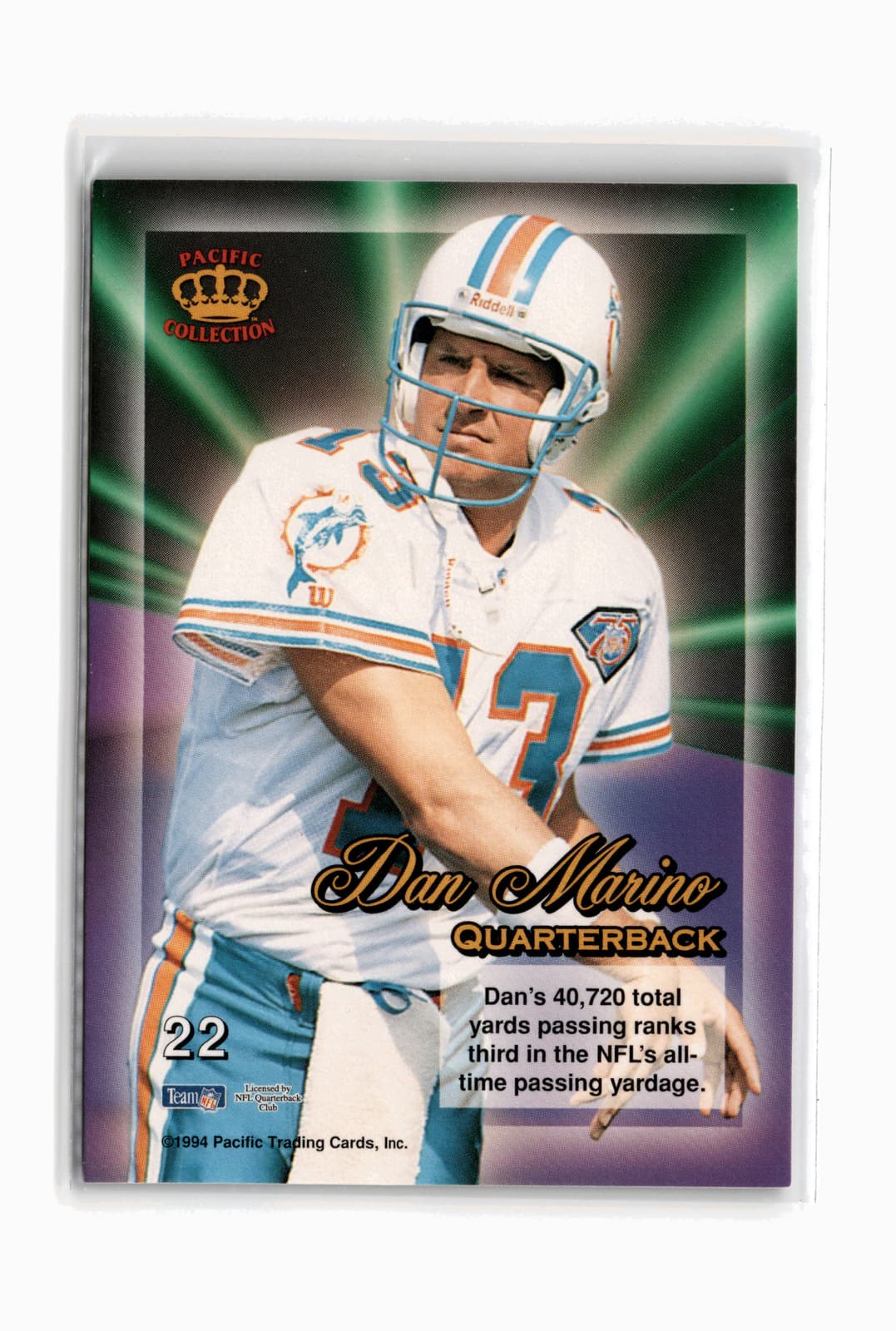 Dan Marino Football 1994 Pacific 1994 Pacific