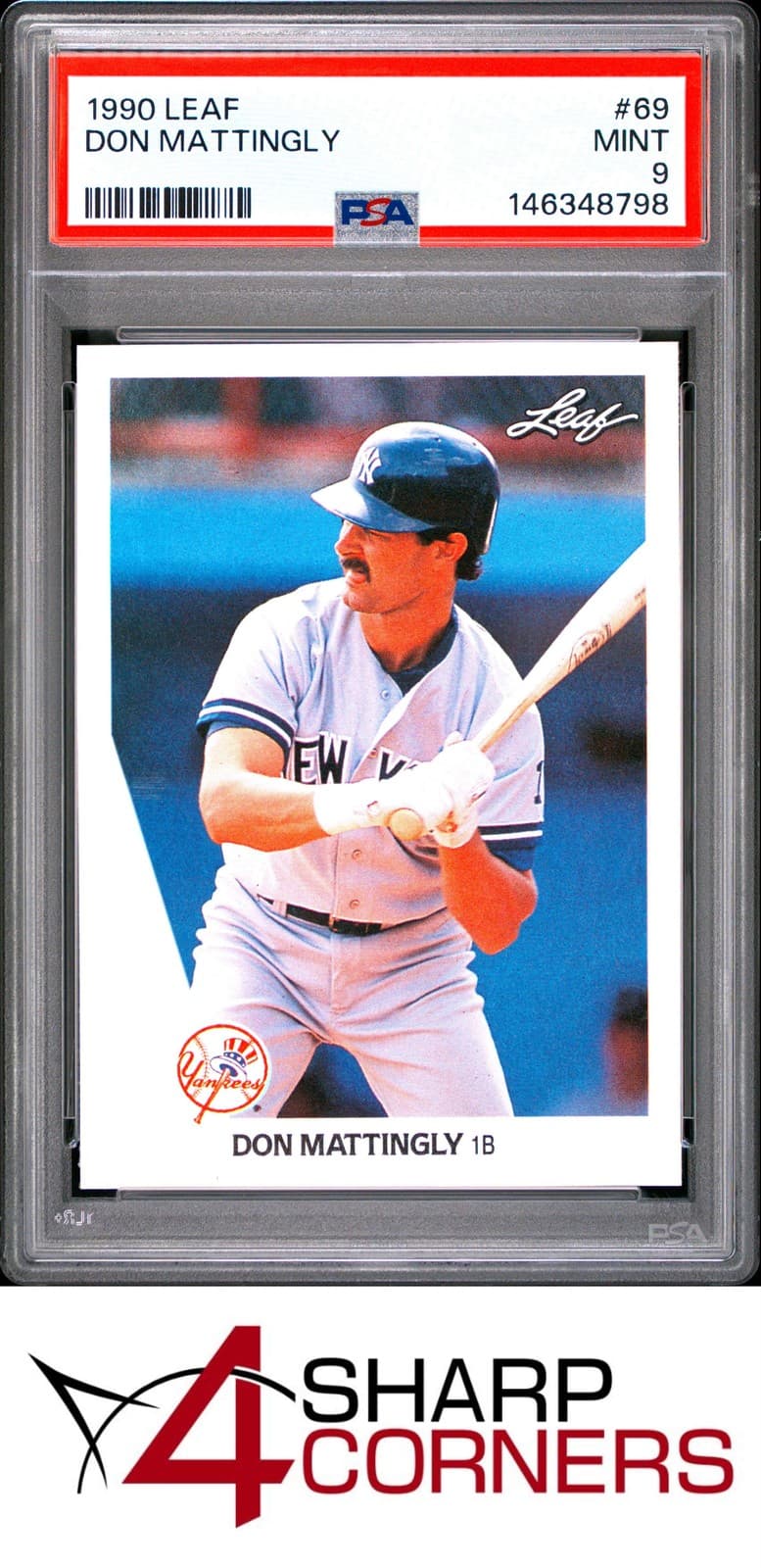 DON MATTINGLY YANKEES 1990 Leaf 1990 Leaf